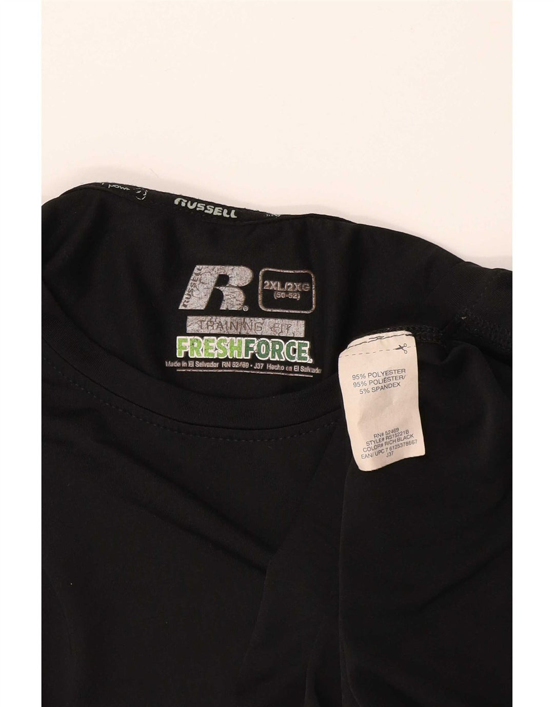 Maglietta da uomo Dri-Power Russell Athletic Top 2XL poliestere nero
