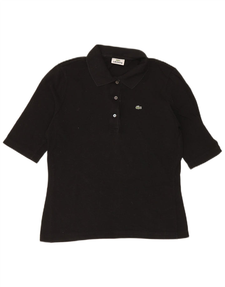 Polo da donna Lacoste taglia 42 grande in cotone nero