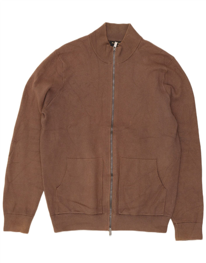 Massimo Dutti Maglia Cardigan Uomo Large in Viscosa Marrone