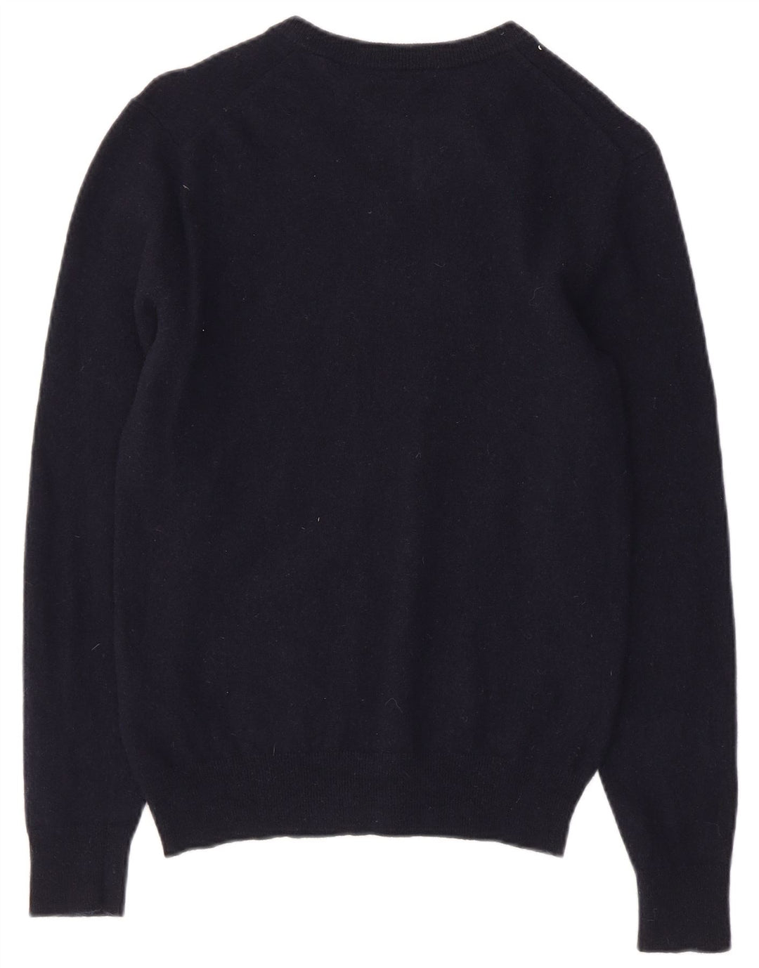 Gant maglione da donna con scollo a V UK 10 piccolo in lana blu navy