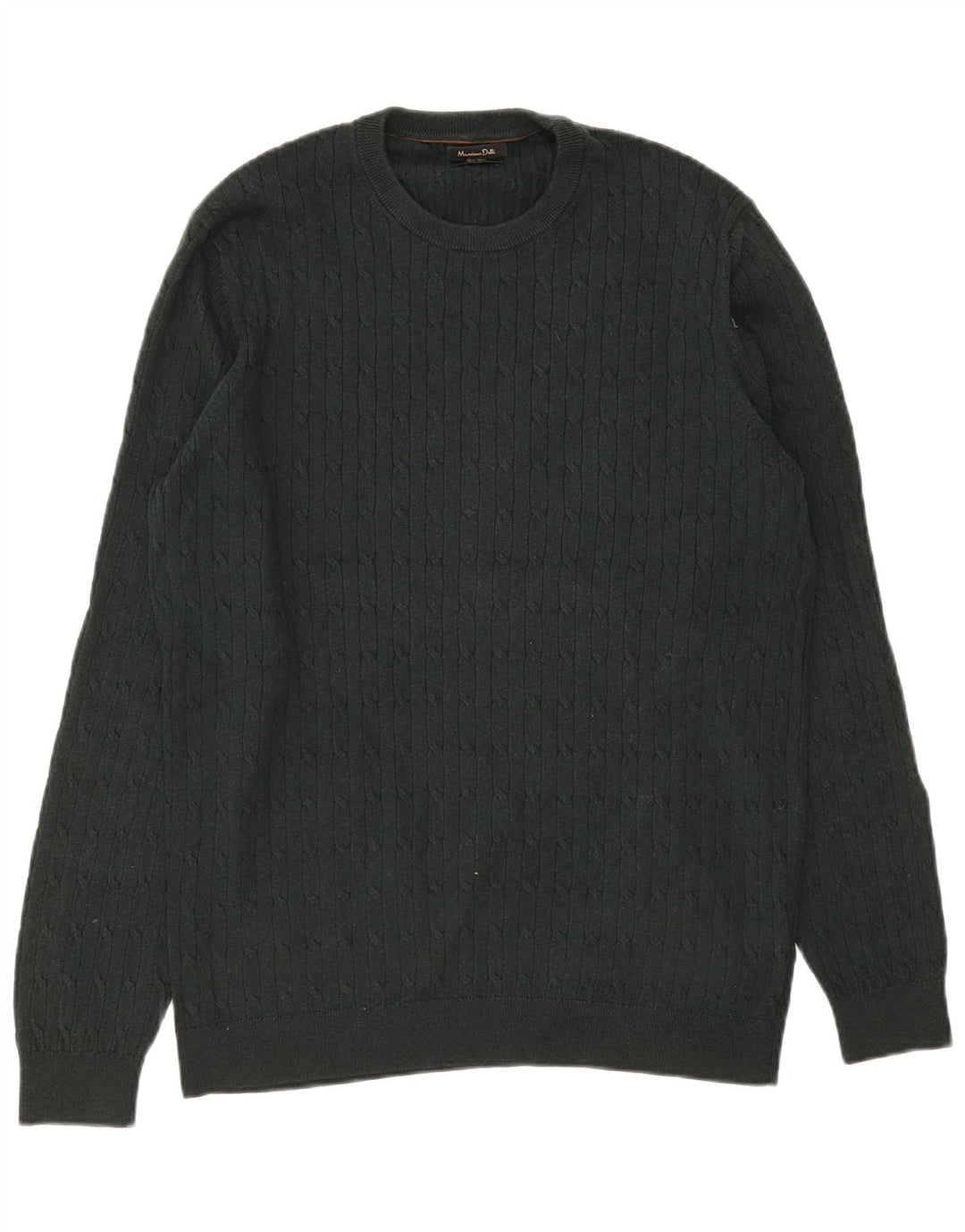 Maglione maglione girocollo da uomo Massimo Dutti XL cotone verde
