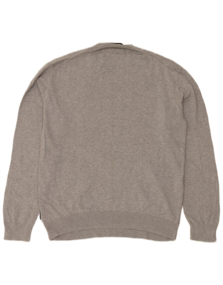 FRENCH CONNECTION Maglione da uomo girocollo in cotone grigio medio