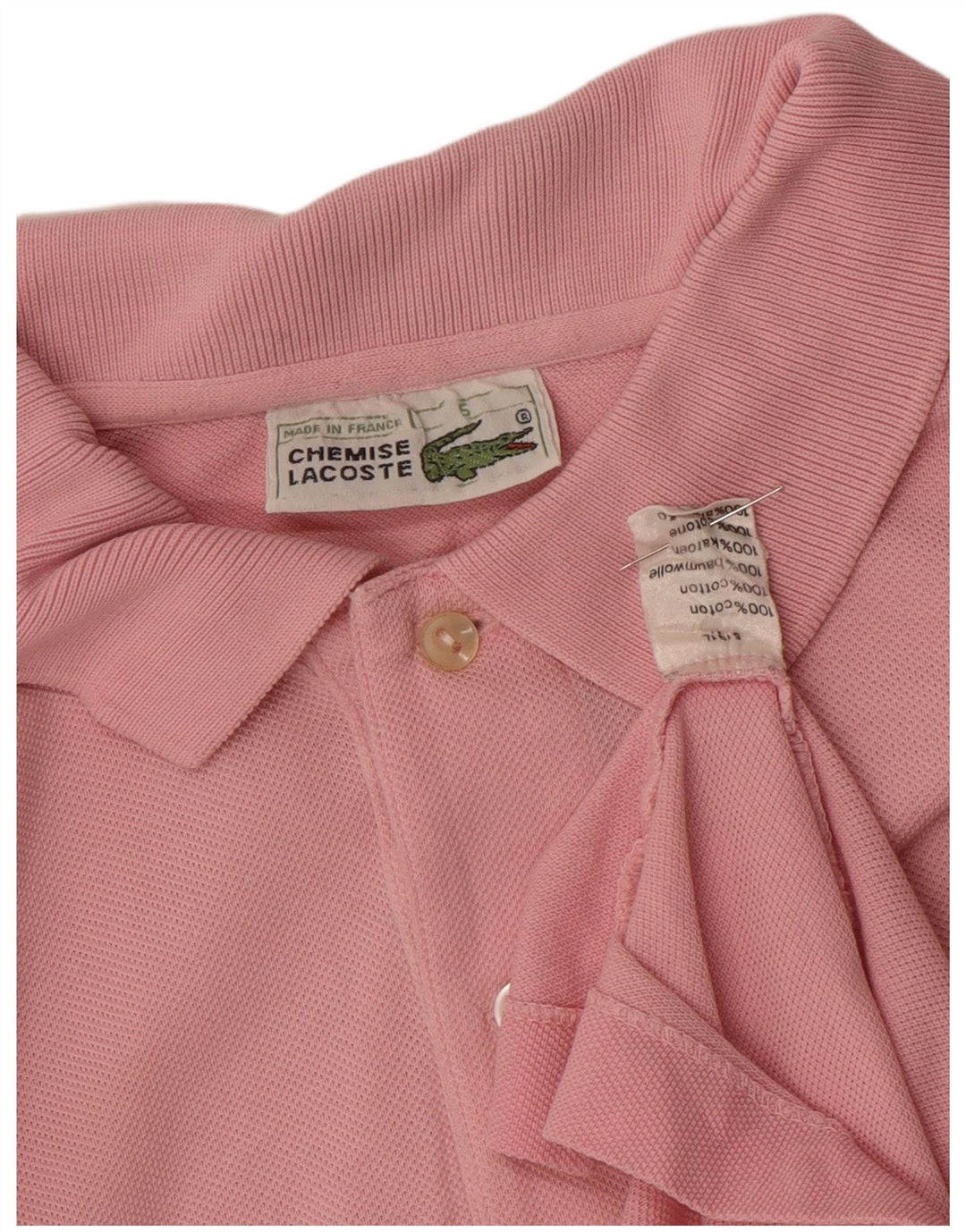 Polo da uomo Lacoste taglia 5 grande in cotone rosa
