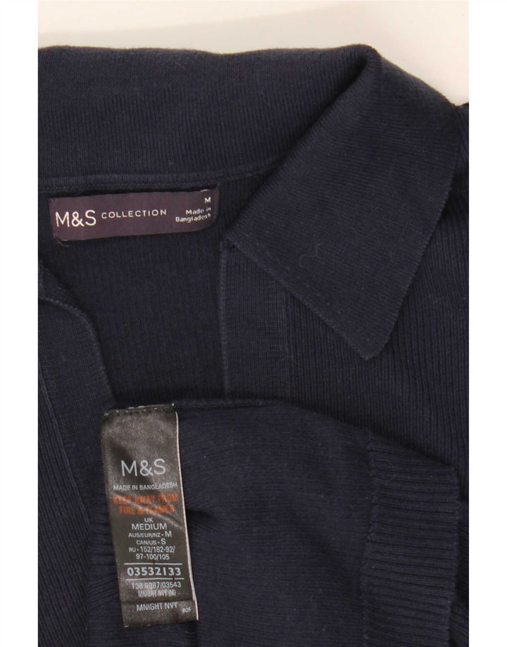 Polo da donna Marks & Spencer UK 12 cotone blu navy medio