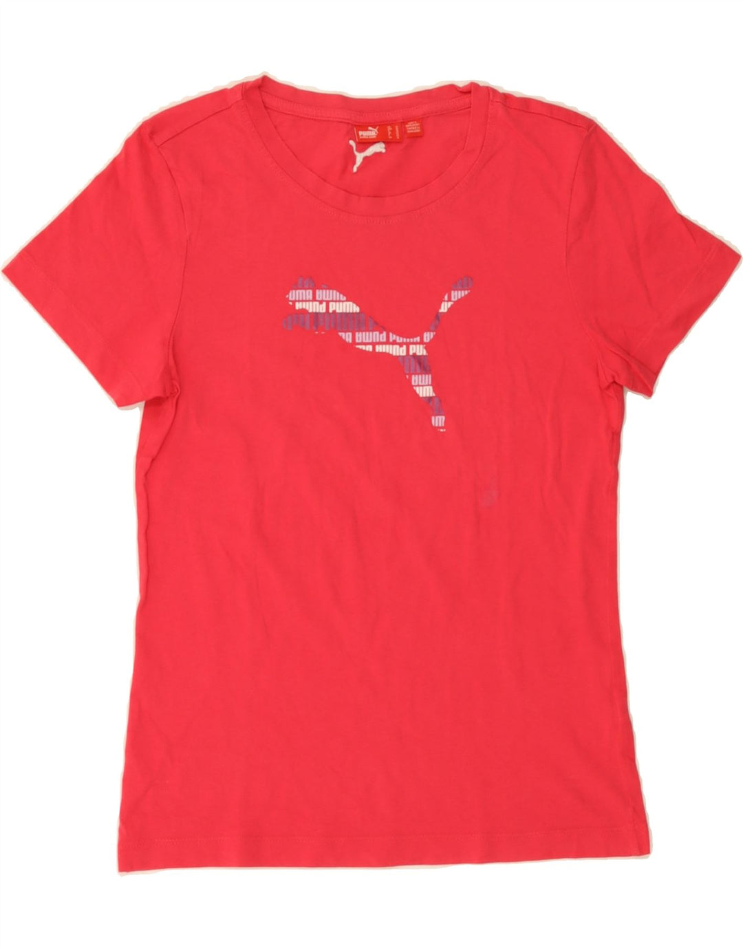 PUMA Womens Graphic T-Shirt Top UK 12 Medium Red Vintage Puma and Second-Hand Puma from Messina Hembry 
