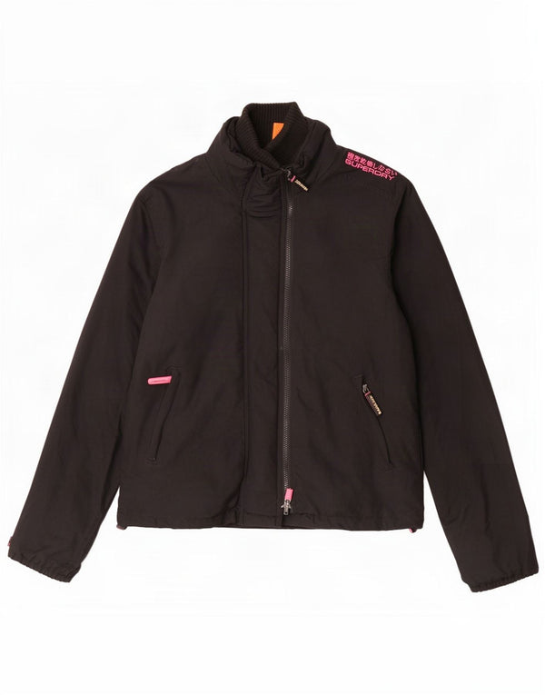 Giacca antipioggia da donna Superdry The Windcheater UK 18 XL nylon nero