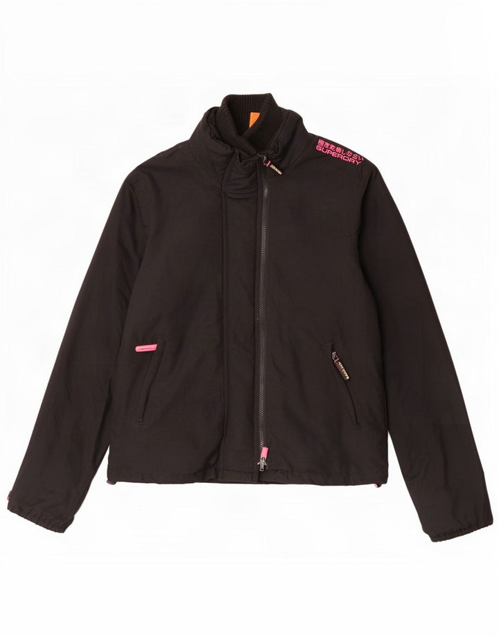 Giacca antipioggia da donna Superdry The Windcheater UK 18 XL nylon nero