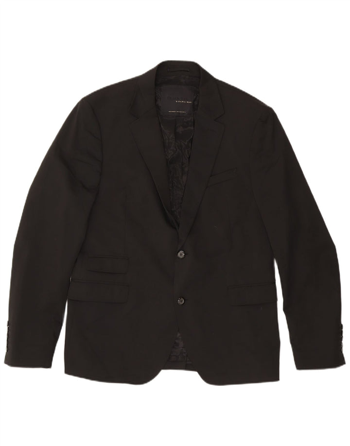 Giacca blazer a 2 bottoni da uomo Zara IT 54 2XL poliestere nero