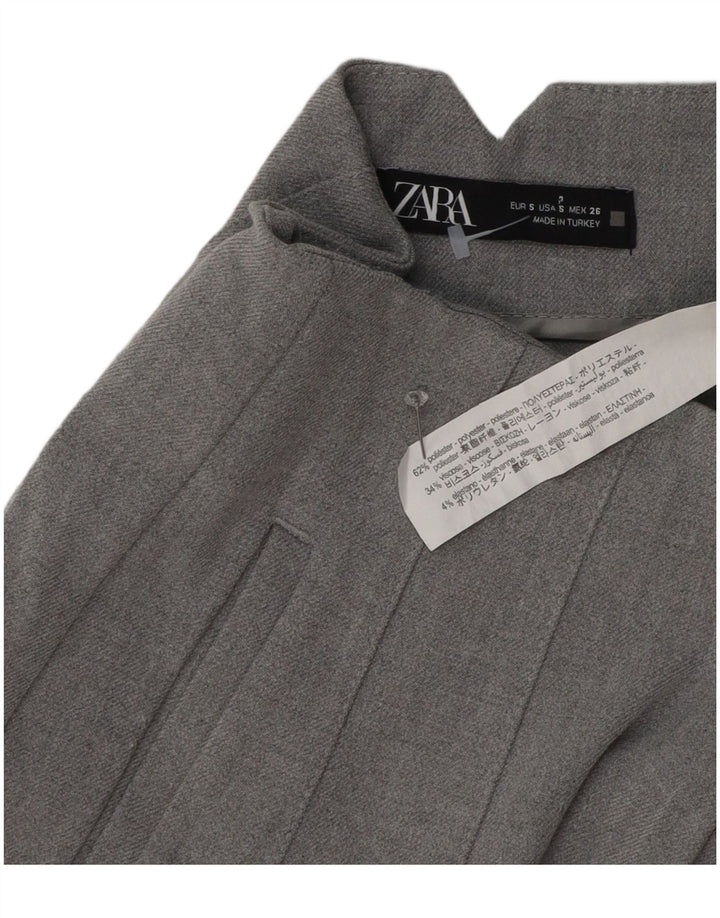 Pantaloni chino affusolati da donna Zara piccoli W26 L26 poliestere grigio
