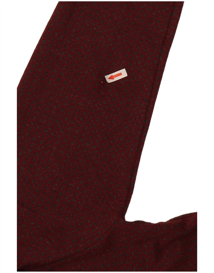 Maglione maglione girocollo da uomo French Connection medio bordeaux maculato