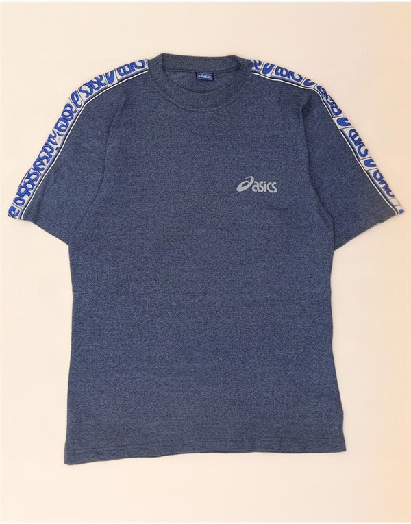 T-shirt grafica da uomo Asics, taglia grande, in cotone color block blu