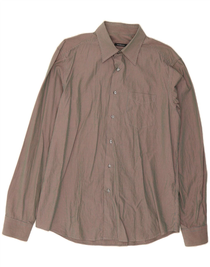 ROCCOBAROCCO Mens Shirt Large Pink Pinstripe Vintage Roccobarocco and Second-Hand Roccobarocco from Messina Hembry 
