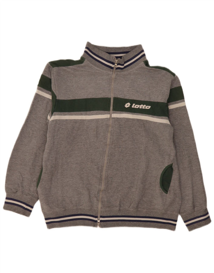 Giacca da tuta da uomo Lotto XL in cotone color block grigio