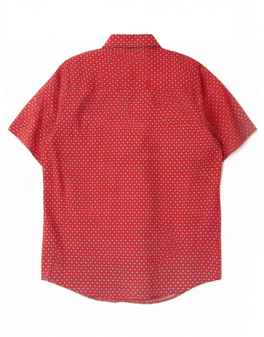 Camicia a maniche corte da uomo Wrangler grande cotone geometrico rosso