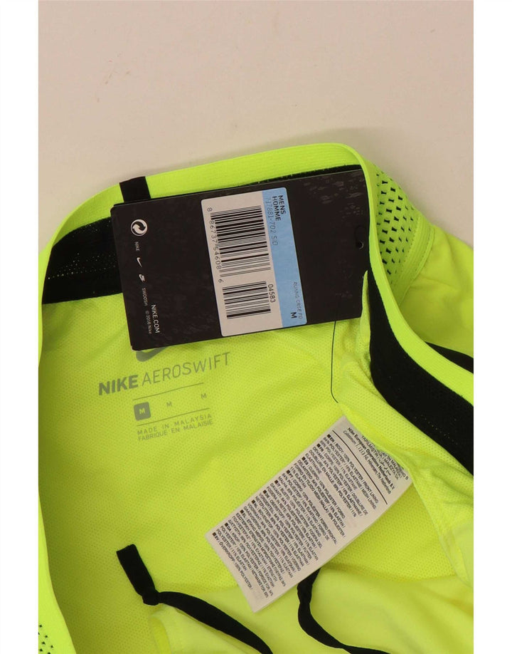 Pantaloncini sportivi da uomo Nike in poliestere giallo medio