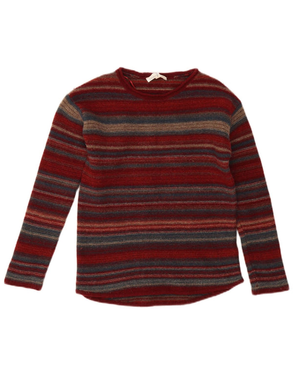 Maglione maglione con scollo a barca da donna Seasalt Cornwall UK 8 piccolo bordeaux