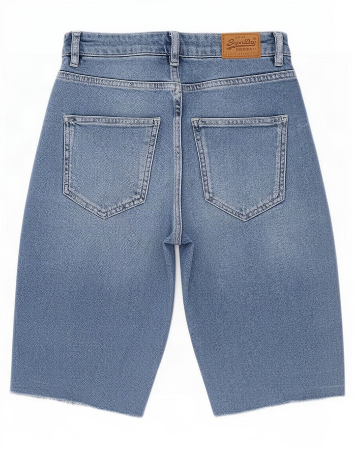 Pantaloncini di jeans da donna Superdry W28 cotone blu medio