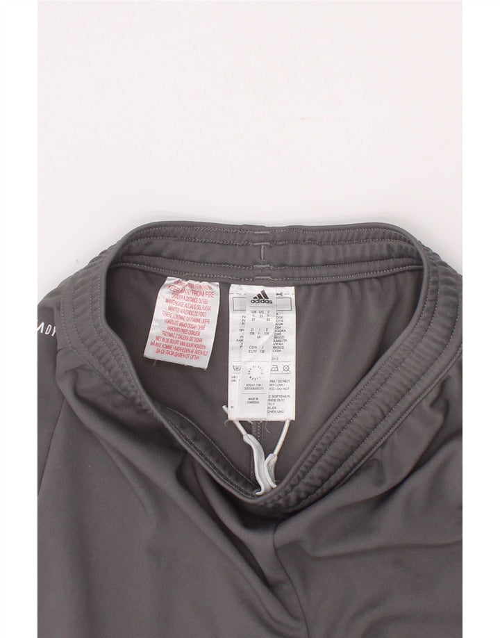 Pantaloncini sportivi Adidas Aeroready da ragazzo 7-8 anni in poliestere grigio