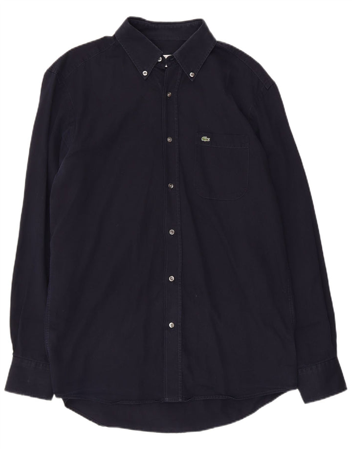 Camicia LACOSTE vestibilità regolare da uomo taglia 40 cotone blu navy medio