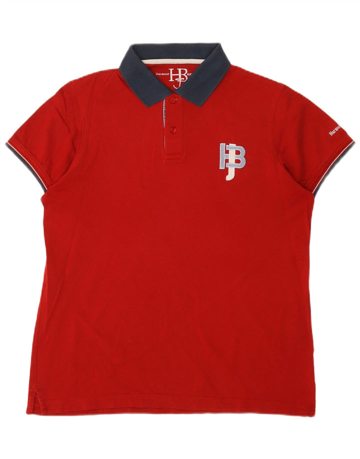 Polo da uomo vestibilità regolare Harmont & Blaine in cotone rosso medio