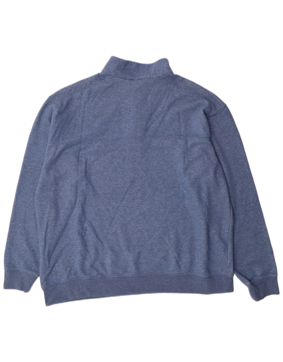 Felpa Columbia da uomo con zip e collo, 2XL, cotone blu