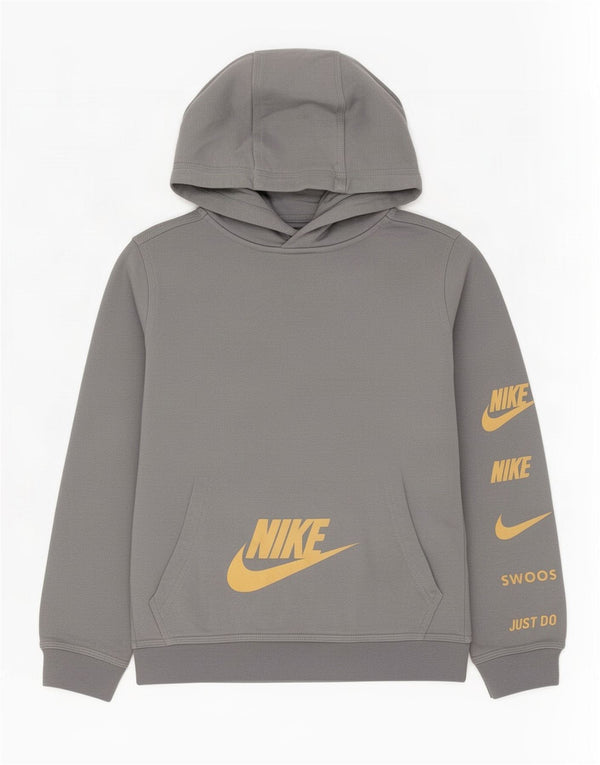 Felpa con cappuccio grafica Nike da ragazzo, 11-12 anni, grande, cotone grigio