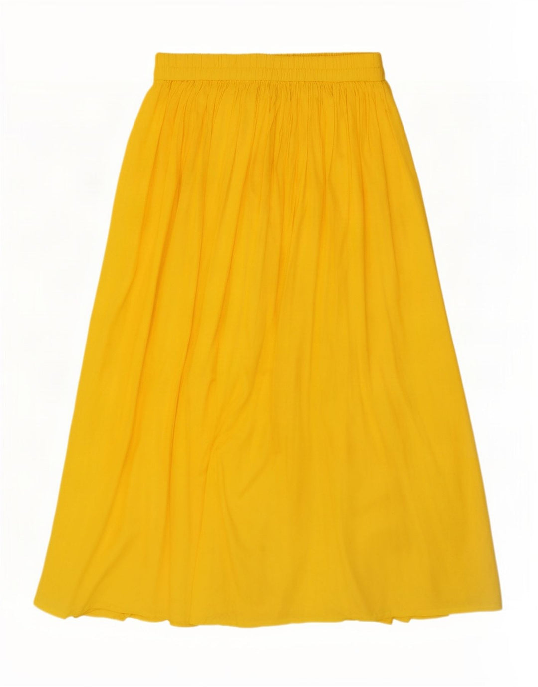 Gonna lunga da donna Benetton media W32 in viscosa gialla