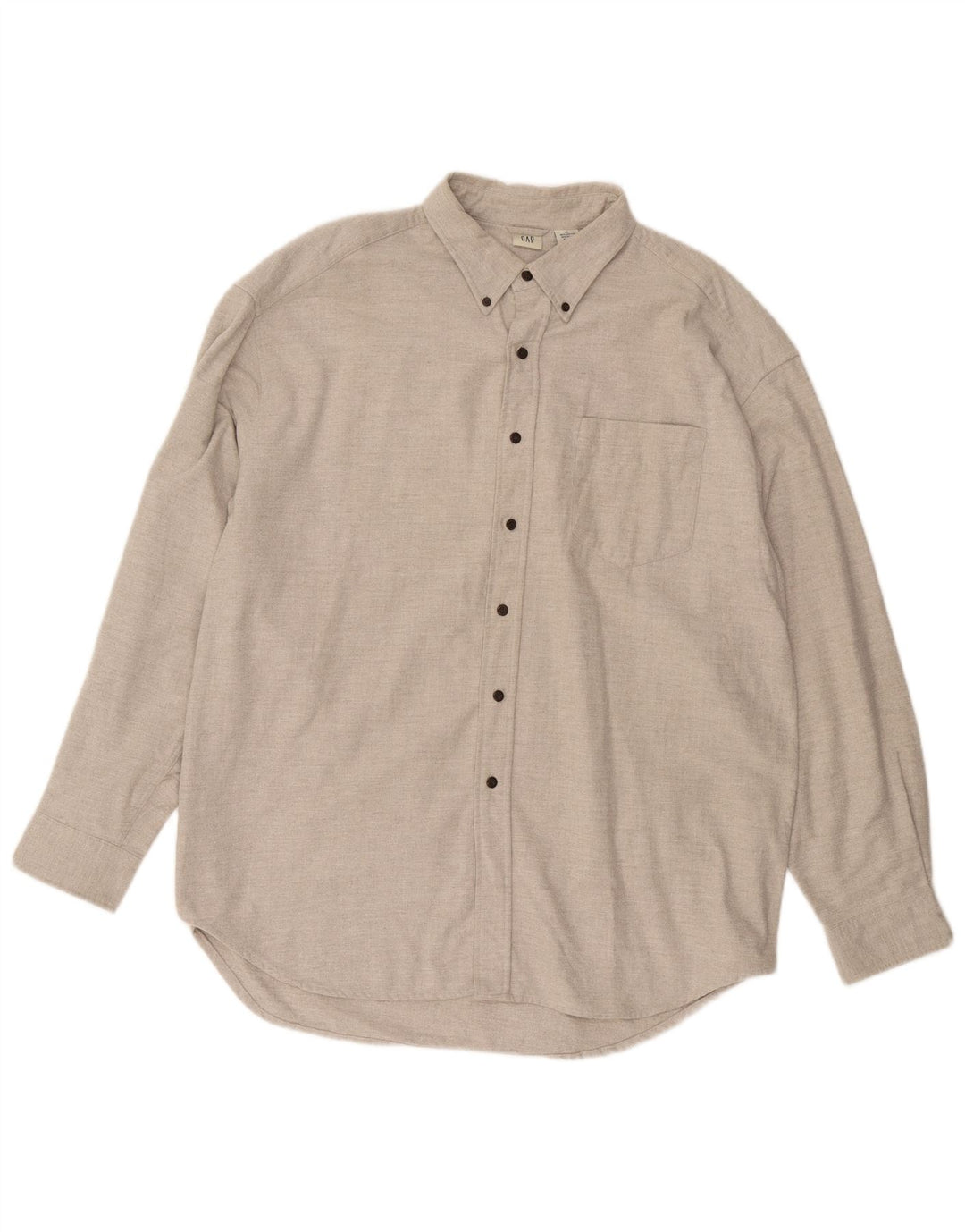 GAP Mens Flannel Shirt XL Beige Cotton