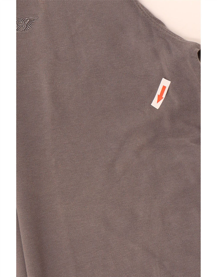 Polo Carrera da uomo XL in cotone grigio