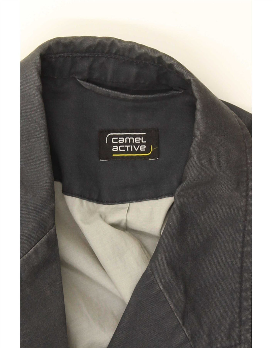 Giacca blazer a 3 bottoni da uomo Camel Active IT 50 grande in cotone grigio