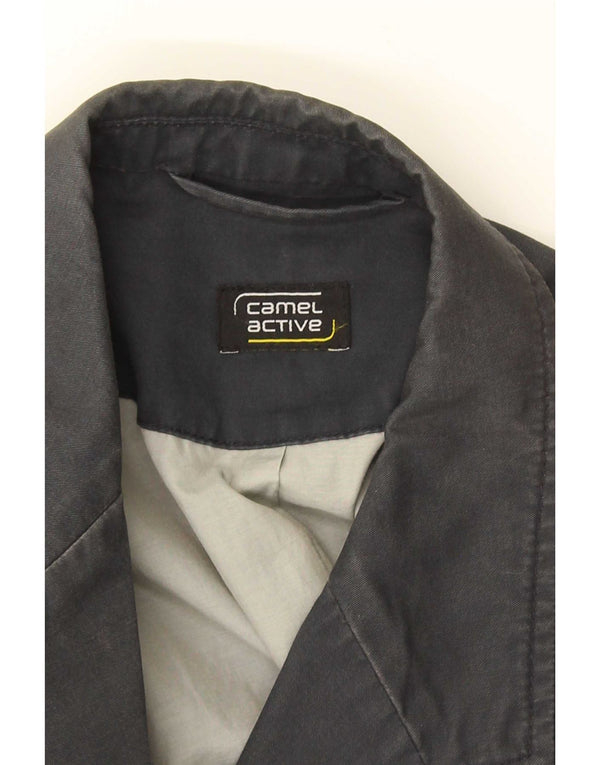 Giacca blazer a 3 bottoni da uomo Camel Active IT 50 grande in cotone grigio