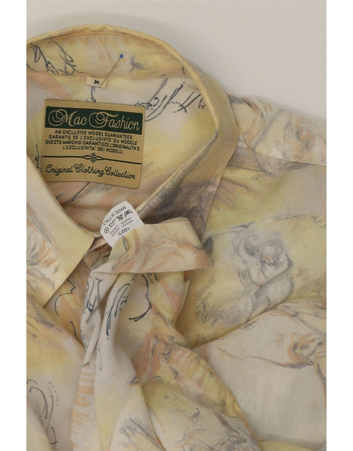 MAC FASHION Camicia Uomo Manica Corta Viscosa Patchwork Media Multicolore