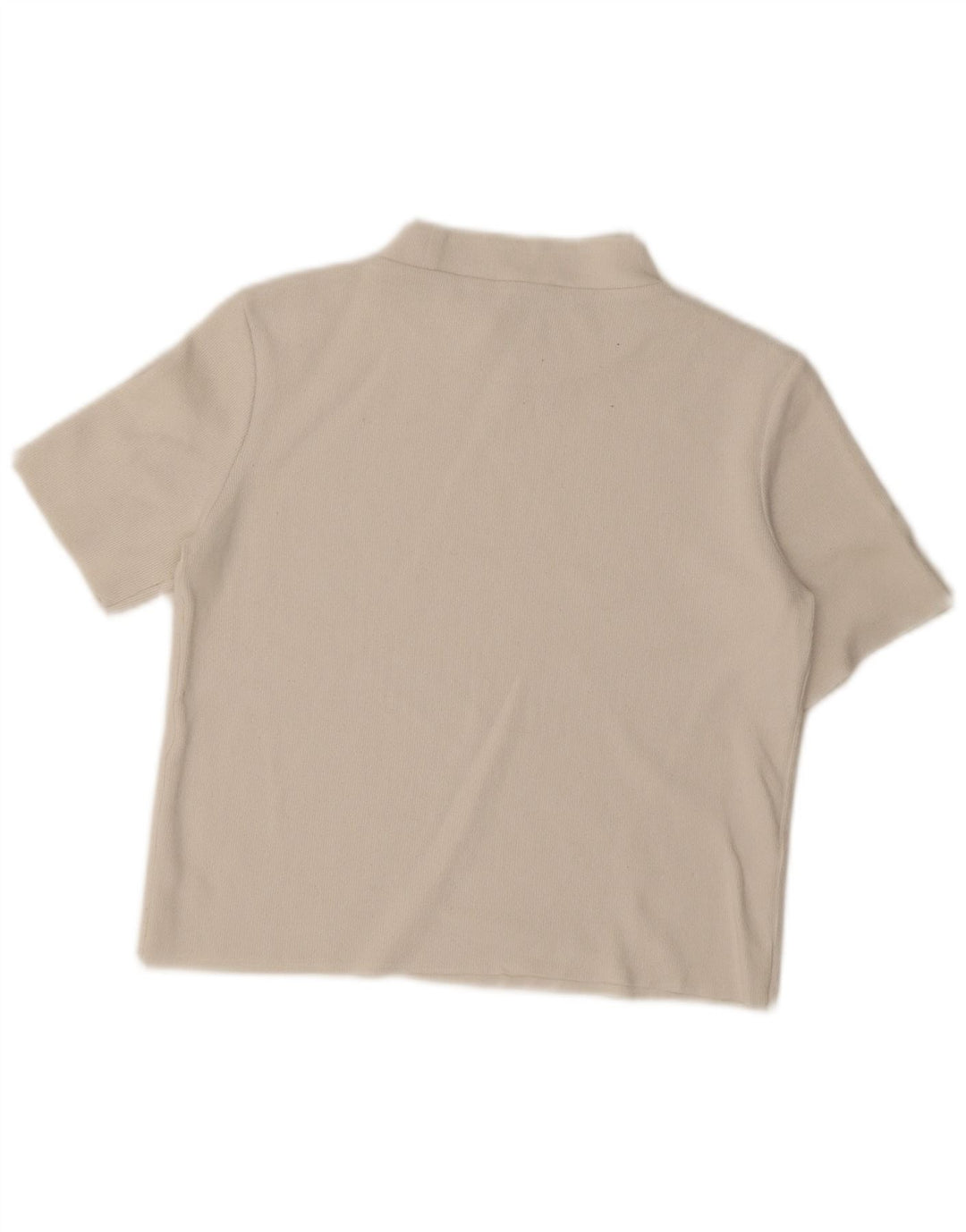 Top corto Zara Trafaluc da donna UK 10 piccolo bianco sporco