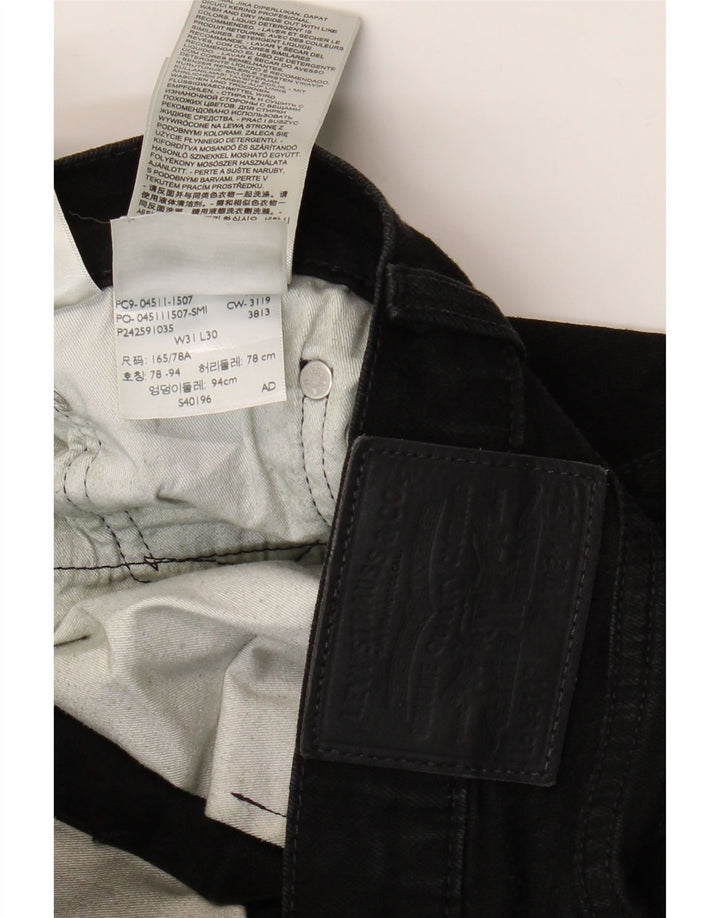 LEVI'S Jeans 511 slim da uomo W31 L30 cotone nero