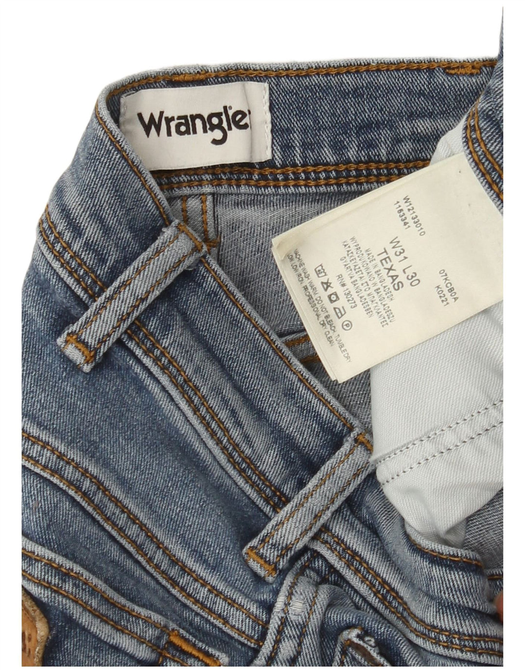 Jeans dritti da uomo Texas WRANGLER W31 L30 cotone blu