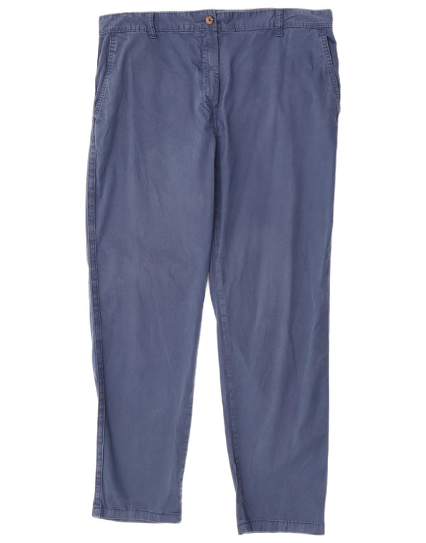 Pantaloni chino affusolati da donna Marks & Spencer UK 16 Large W34 L29 Blu navy