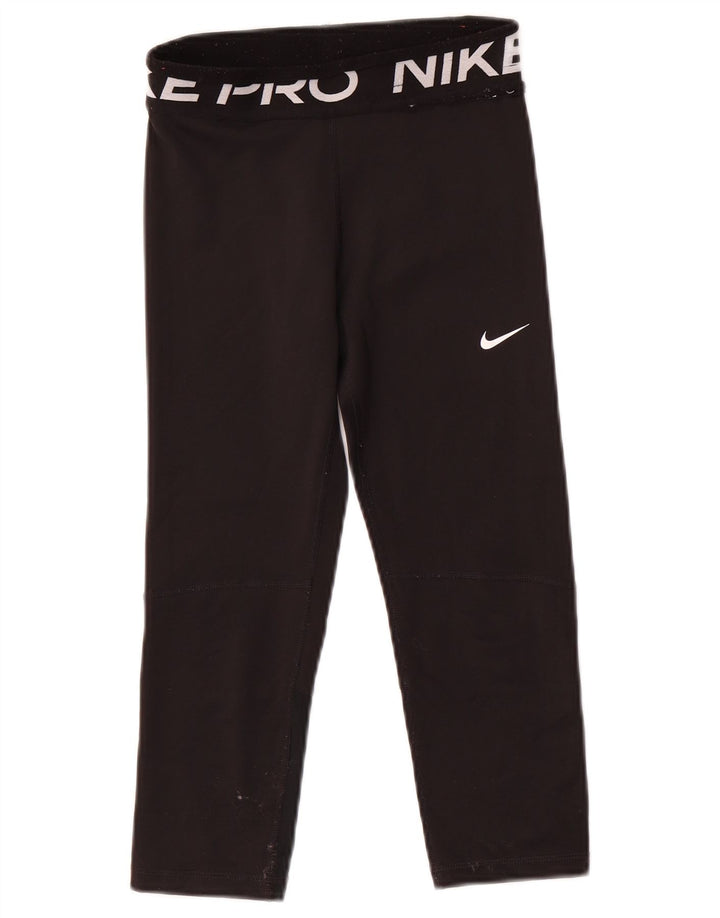 Leggings grafici Nike Dri Fit per ragazze 10-11 anni poliestere nero medio