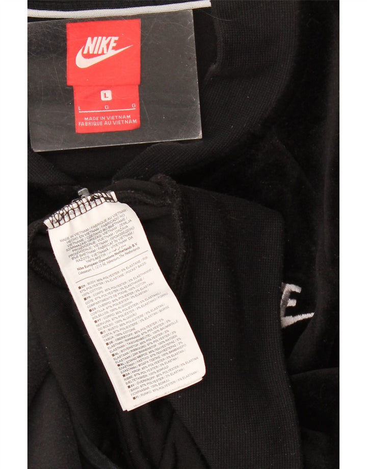 Giacca da ginnastica da donna in velluto Nike UK 14 grande poliestere nero