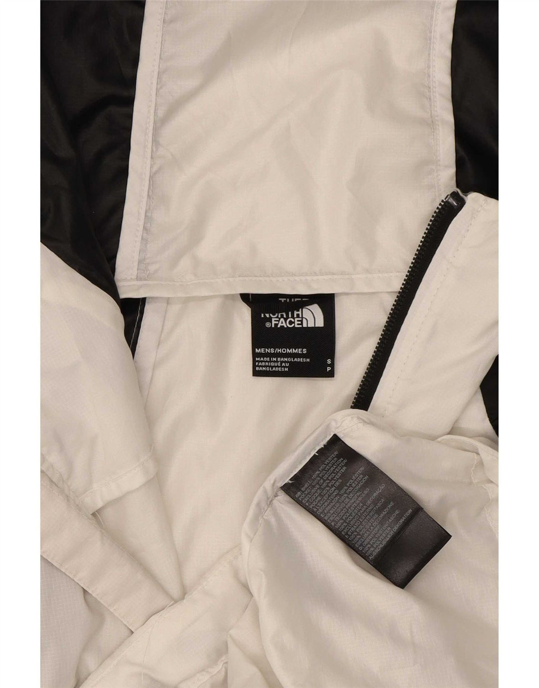 Giacca antipioggia da uomo con cappuccio The North Face UK 36 Small White Colourblock