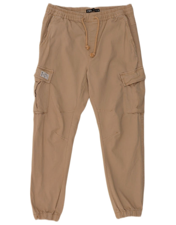 Pantaloni cargo da uomo Zara Joggers medi W31 L27 cotone grigio