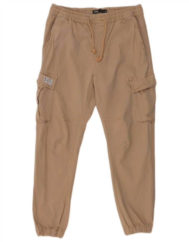 Pantaloni cargo da uomo Zara Joggers medi W31 L27 cotone grigio