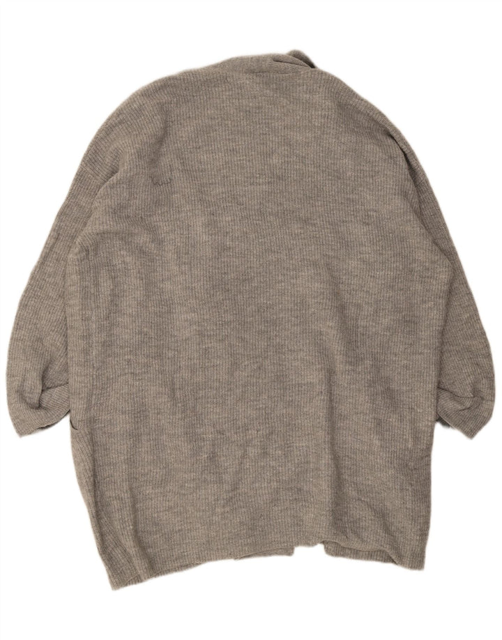 Maglione cardigan con maniche lunghe a 3/4 da donna Jack Wills UK 12 Grigio medio