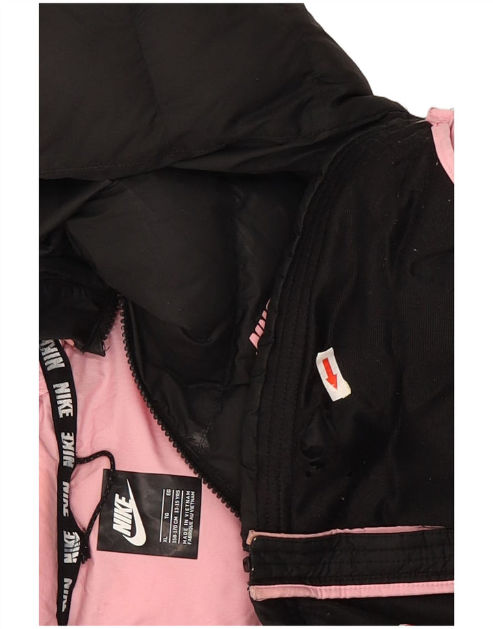 Giacca imbottita con cappuccio Nike bambina 13-14 anni XL poliestere nero