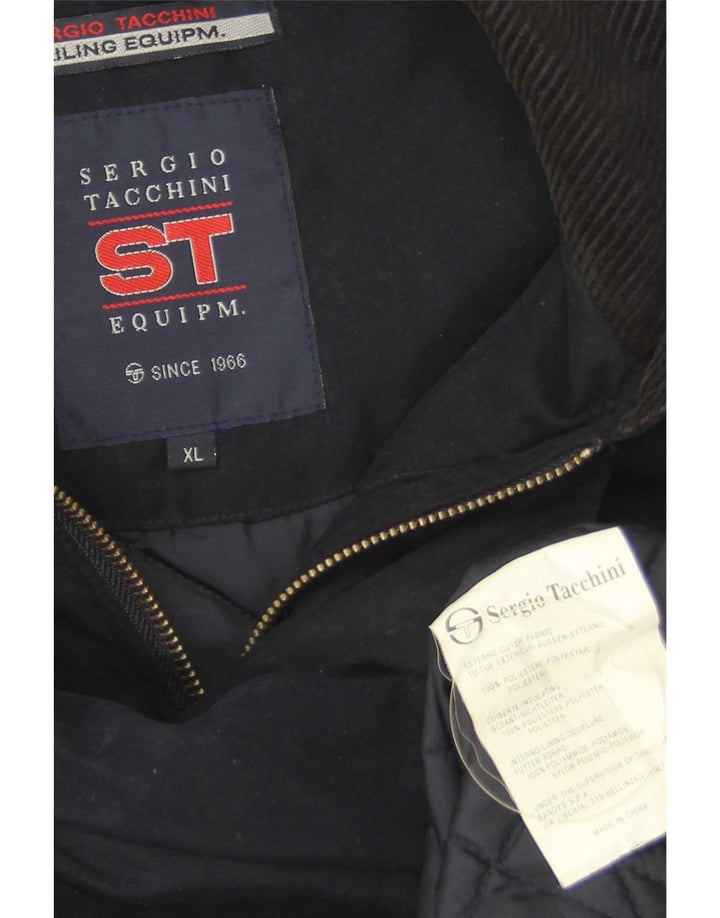 Giacca utility da uomo Sergio Tacchini UK 42 XL Poliestere blu navy