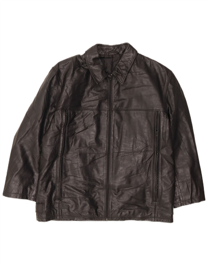 Giacca in pelle uomo ROBRIK IT 52 XL Pelle nera
