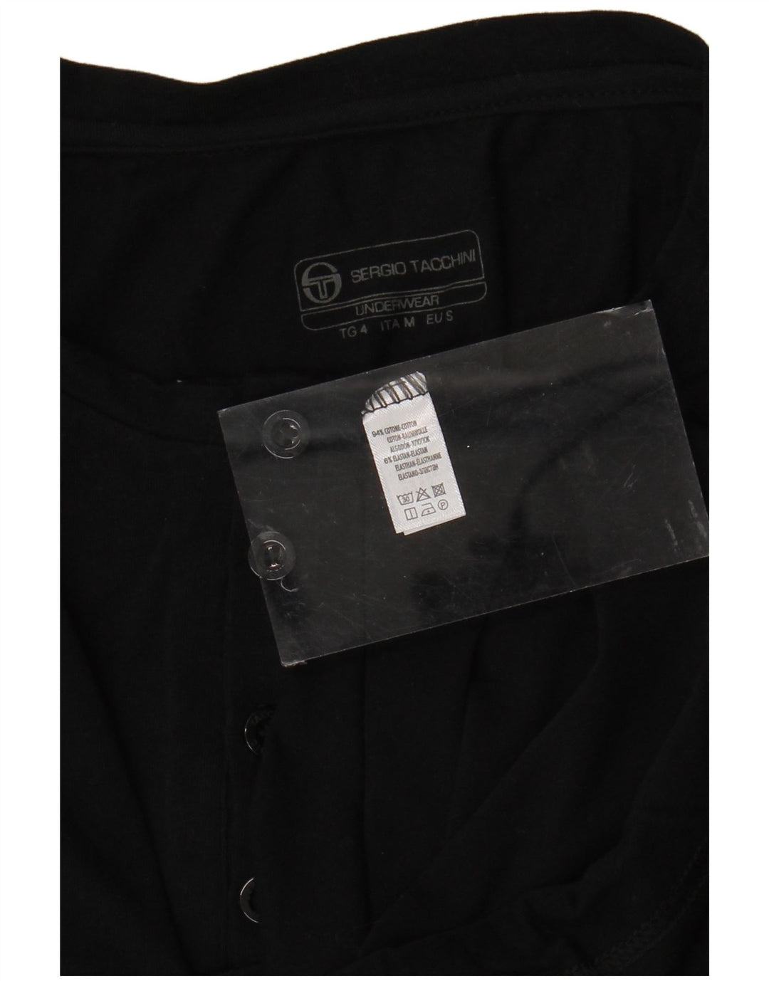 SERGIO TACCHINI T-shirt Uomo Top Small Nera in Cotone