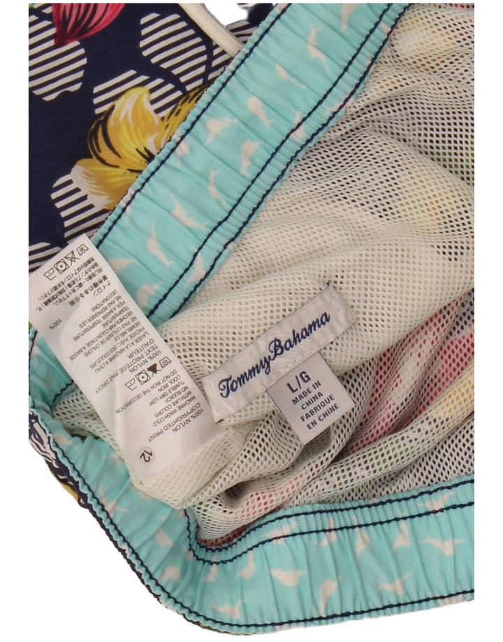 Tommy Bahama Pantaloncini da bagno hawaiani da uomo di grandi dimensioni in nylon floreale blu navy