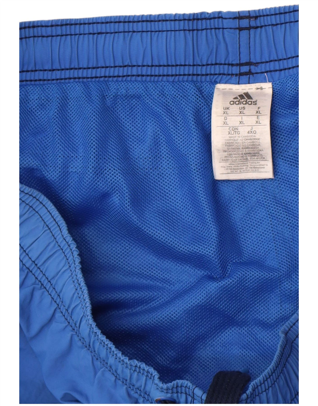 Pantaloncini da bagno da uomo Adidas XL in nylon blu