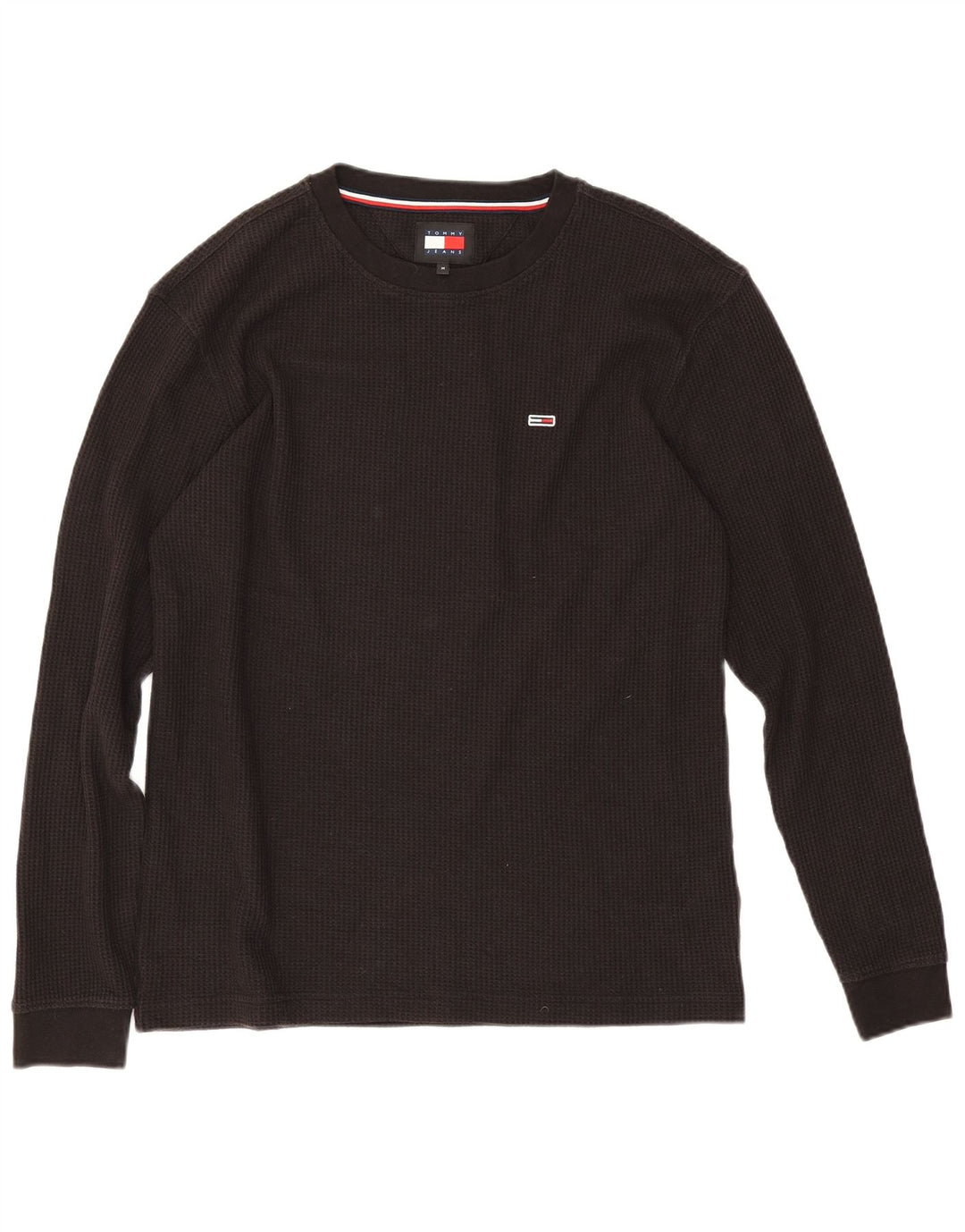 Tommy Hilfiger Uomo Top Manica Lunga Medio Cotone Nero