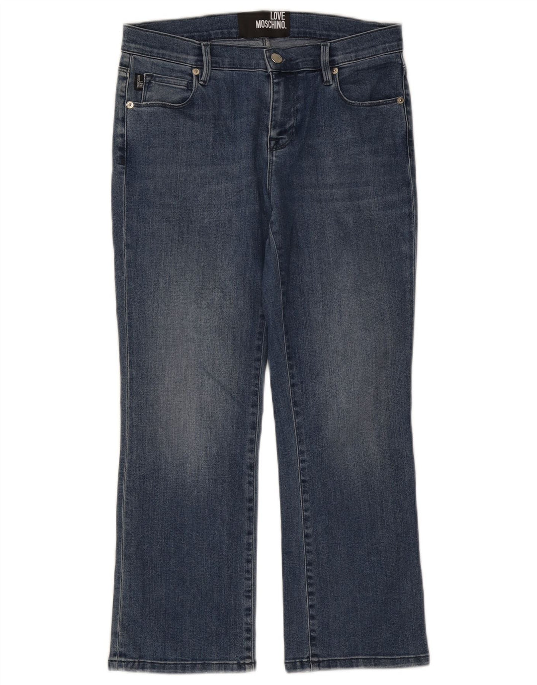 Jeans Cropped MOSCHINO Donna W28 L25 Cotone Blu